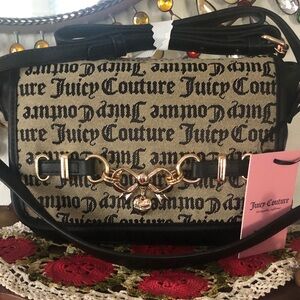 NWT Juicy Couture Juicy Darling Flap Crossbody w/Goldtone Bow & Heart